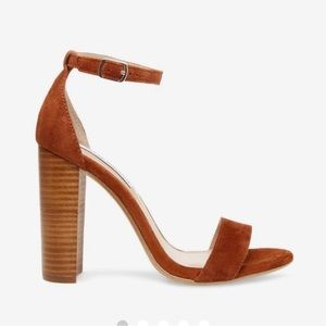 Steve Madden chestnut suede Carrson Block-heel